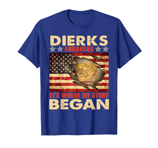 Dierks Arkansas USA Flag 4th Of July T-Shirt