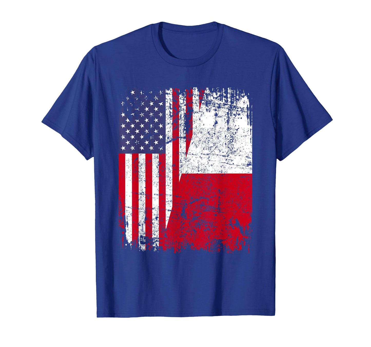 POLISH ROOTS | Half American Flag | USA POLAND FLAG T-Shirt