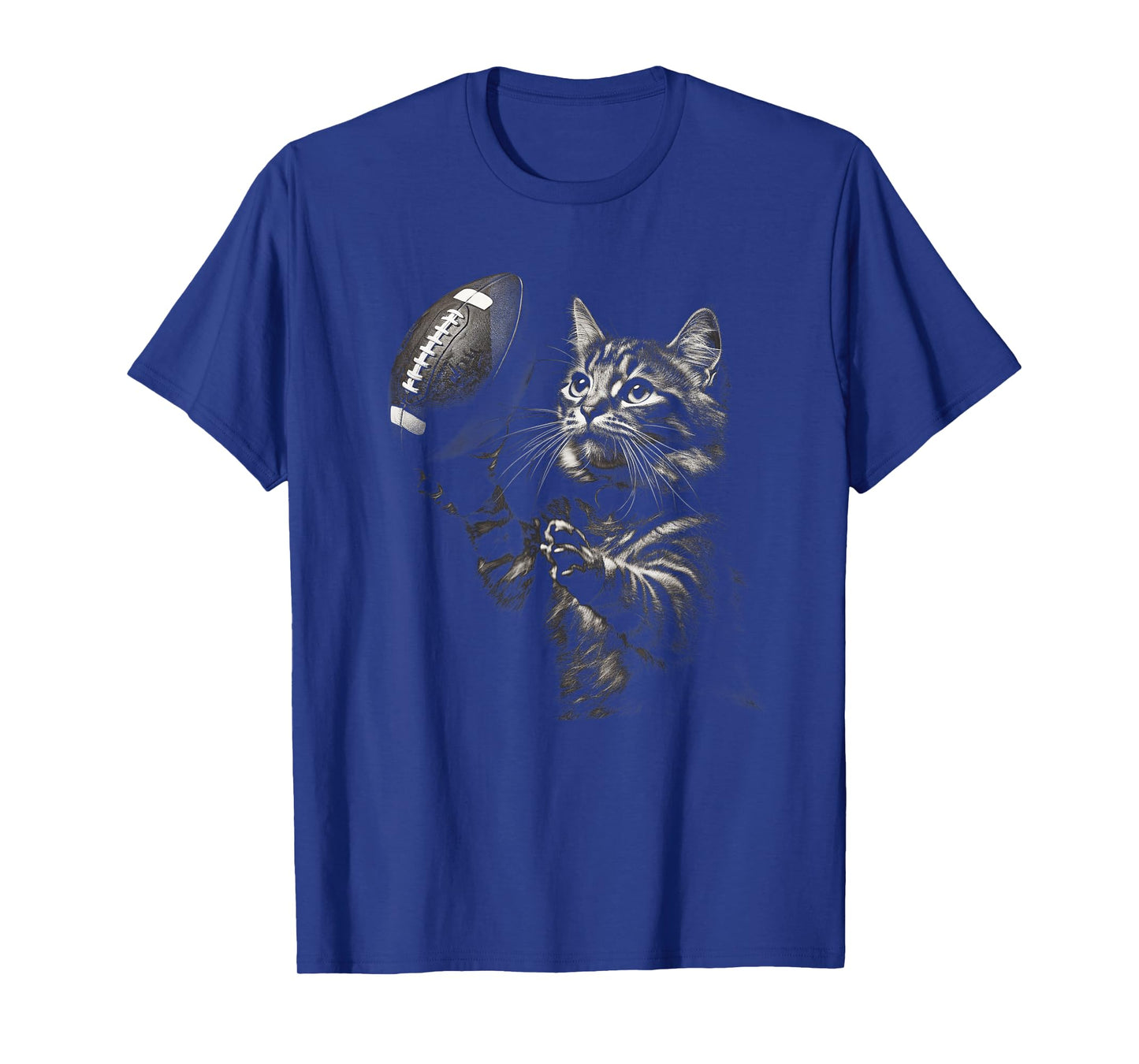Football Cat Funny American Football Kitten Women Men Kids T-Shirt