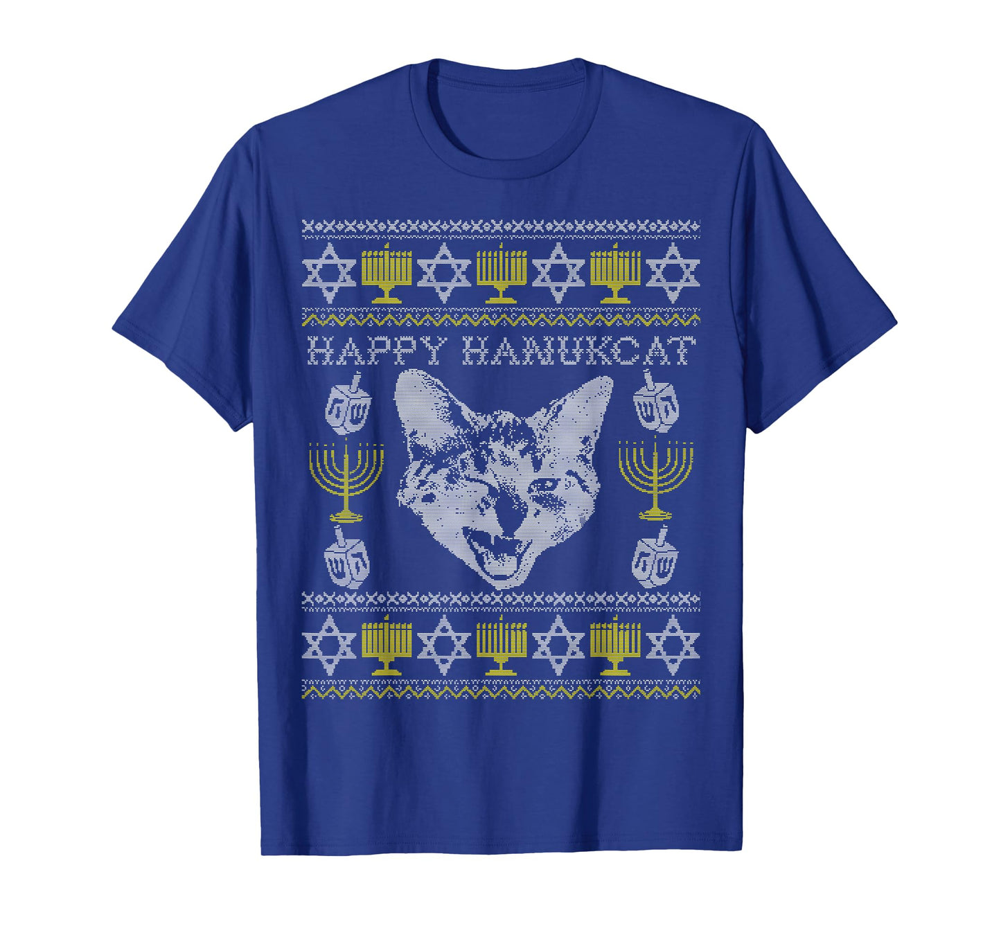 Happy Hanukcat Shirt, Hanukkah Cat, Funny Jewish Christmas T-Shirt