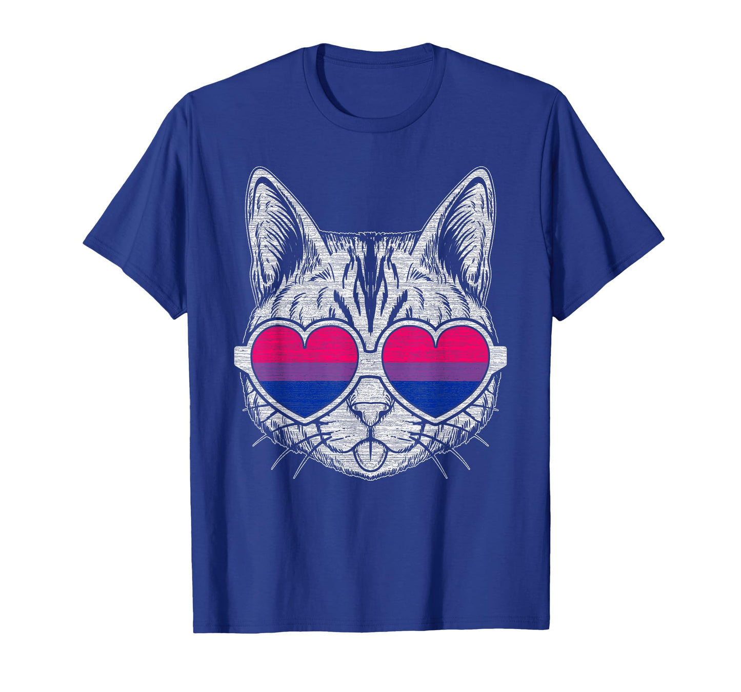 Bisexual cat with glasses, LGBT Pride T-Shirt