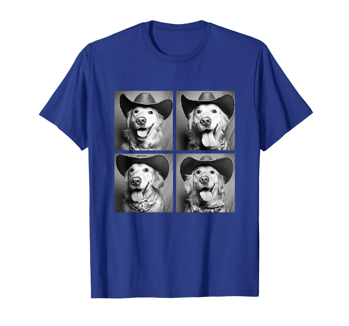 Western Golden Retriever Funny Cowboy Dog T-Shirt