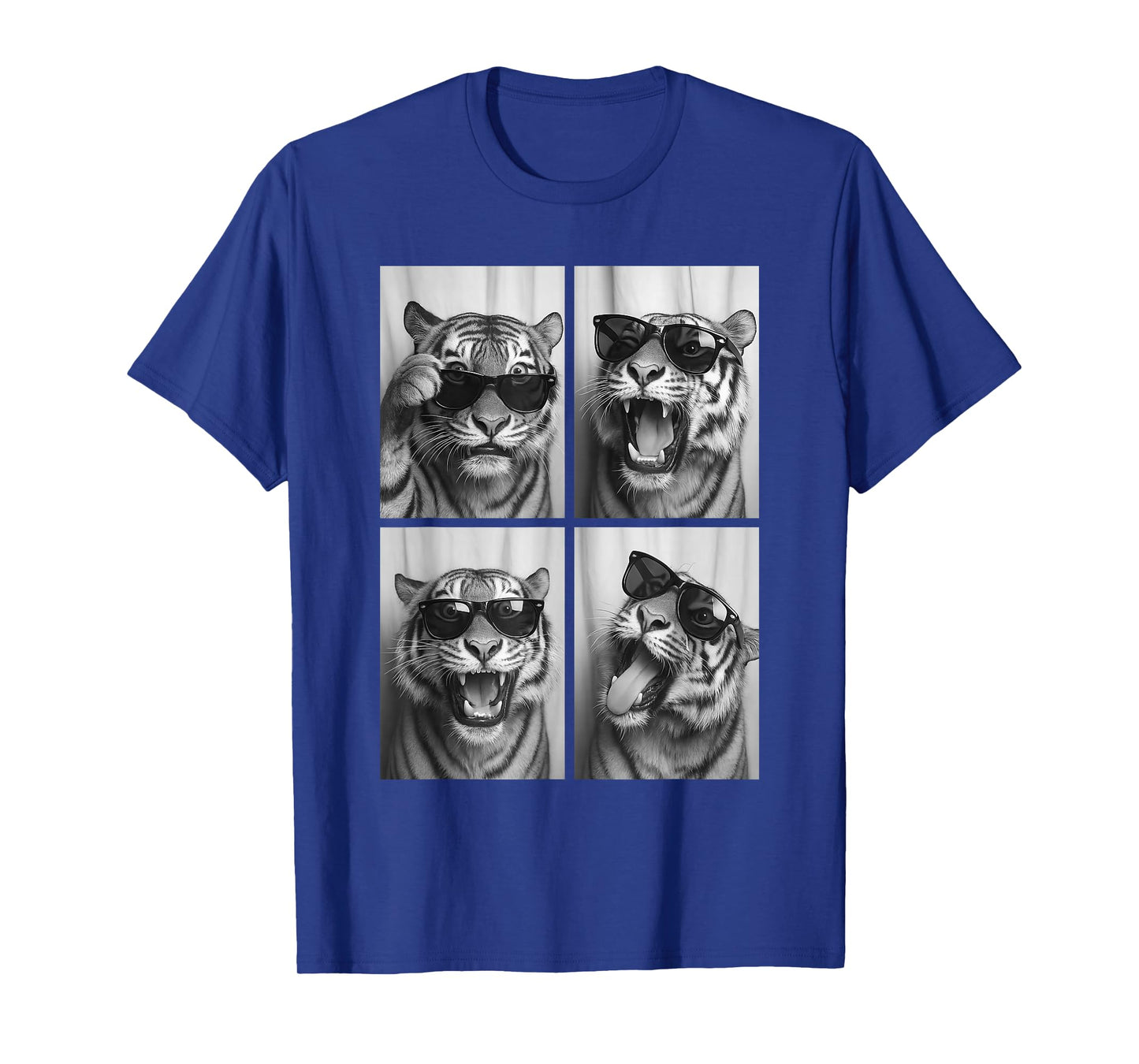 Cool Tiger Sunglasses Feline Jungle Animal Selfie Booth T-Shirt