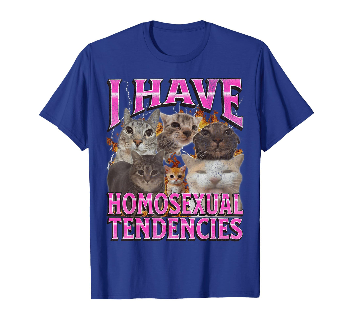 I Have Homosexual Tendencies Funny Cat Meme Bootleg Graphic T-Shirt