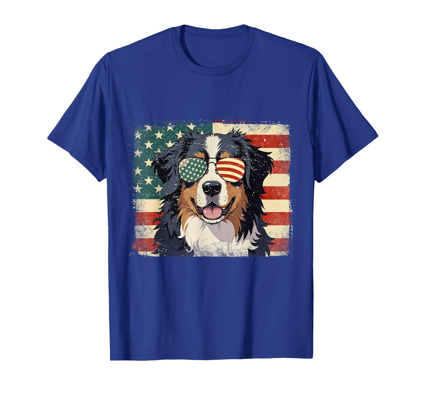Patriotic Bernese Mountain Dog Lover USA Flag 4th Of July T-Shirt for Men Women Kids