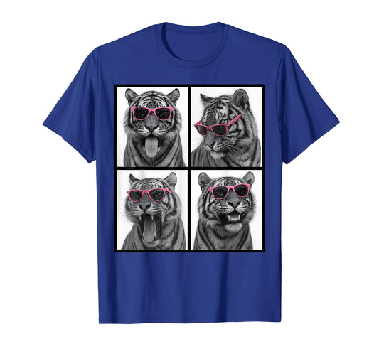 Animals Photo Funny Tiger Wearing Sunglasses Photobooth T-Shirt