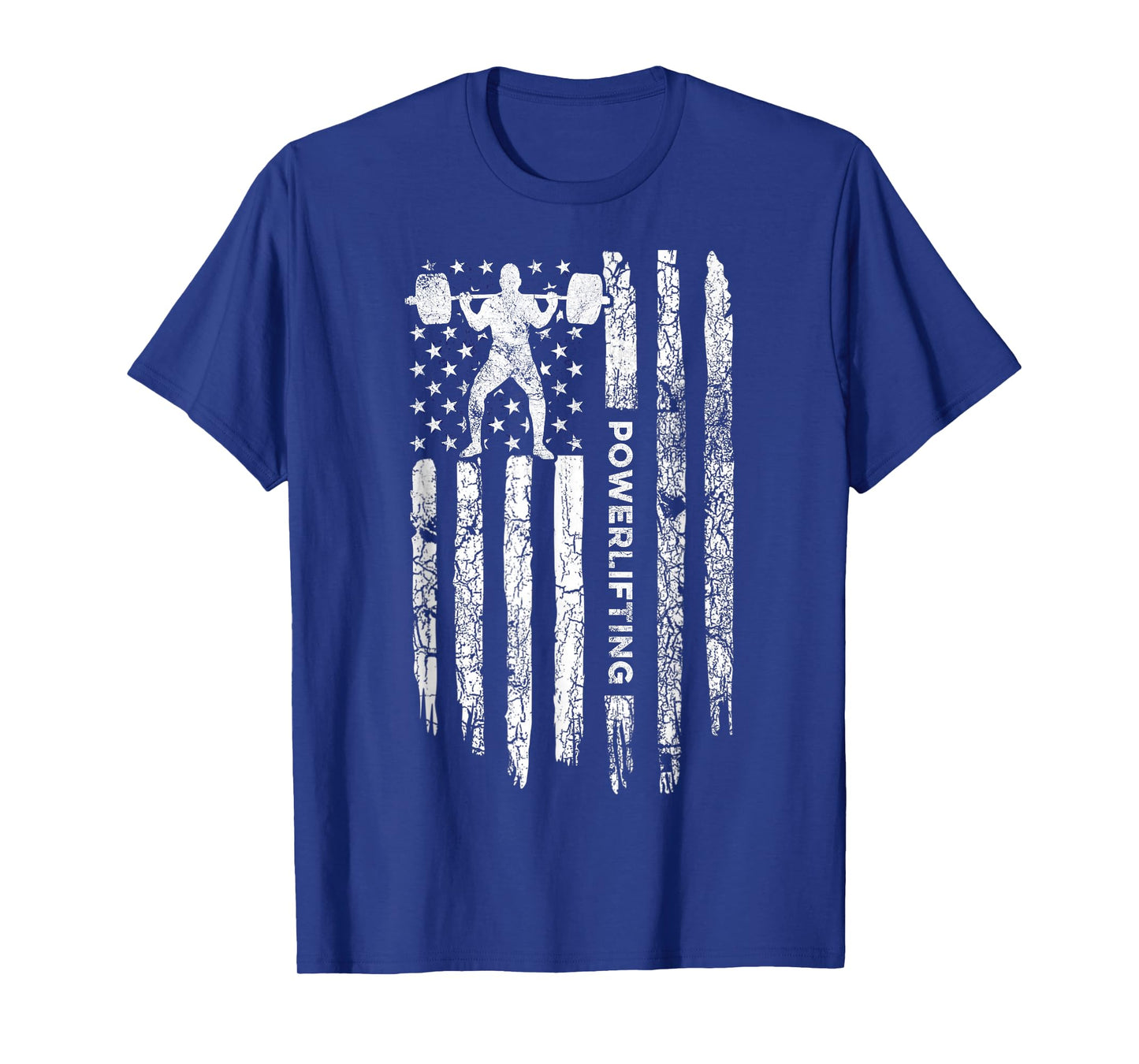 Patriotic Power Lifter Gym Funny American Flag Powerlifting T-Shirt