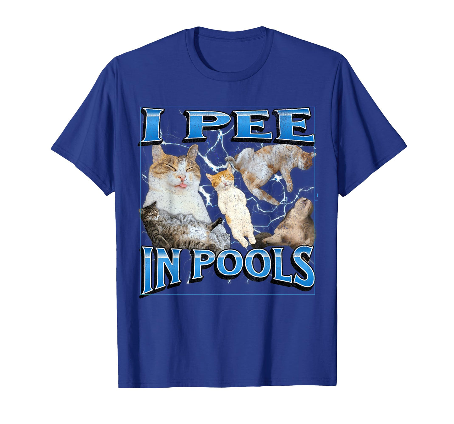 I Pee in Pools Funny Offensive Cat Meme Bootleg Graphic T-Shirt