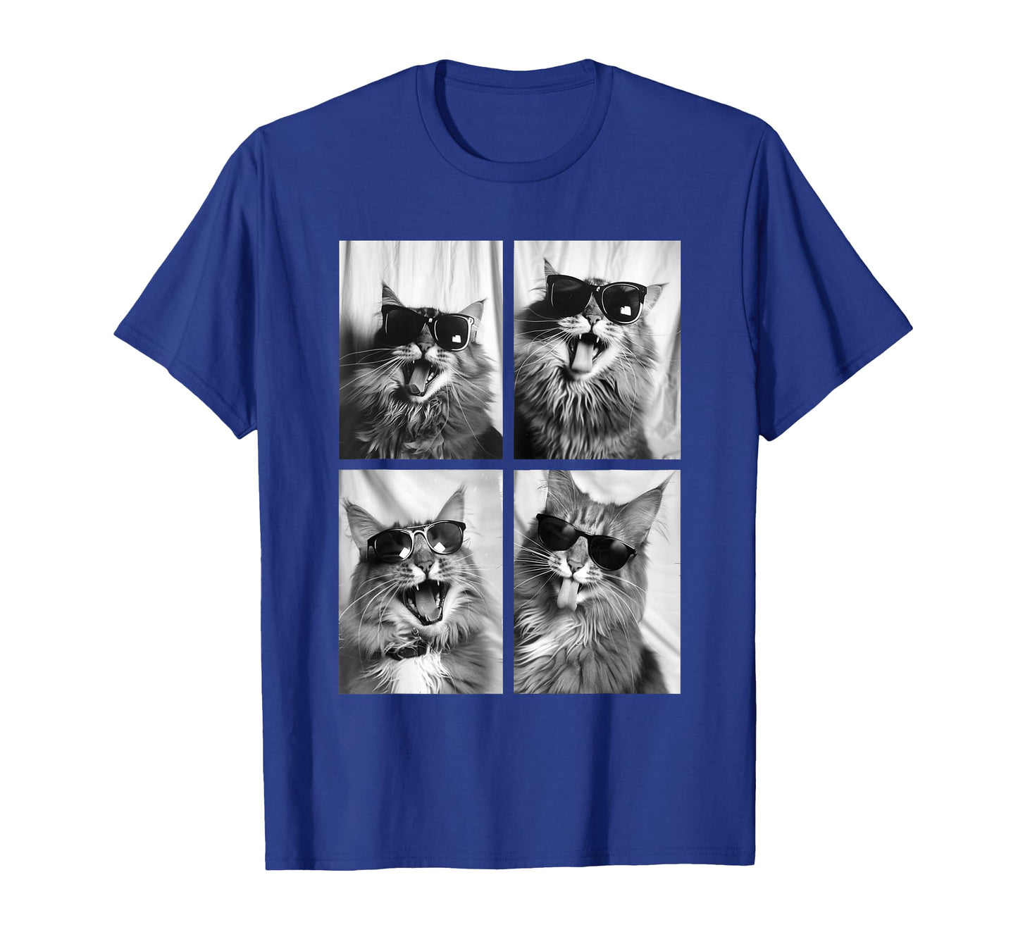 Funny Maine Coon Cat Lover Cute Kitten Sunglasses Pet Feline T-Shirt