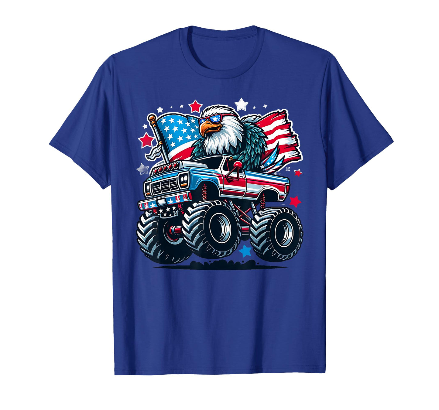 4th of July Patriotic American Flag Eagle USA Red White Blue T-Shirt