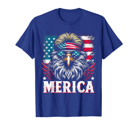 4th of July Patriotic Funny Eagle July 4th USA Merica T-Shirt
