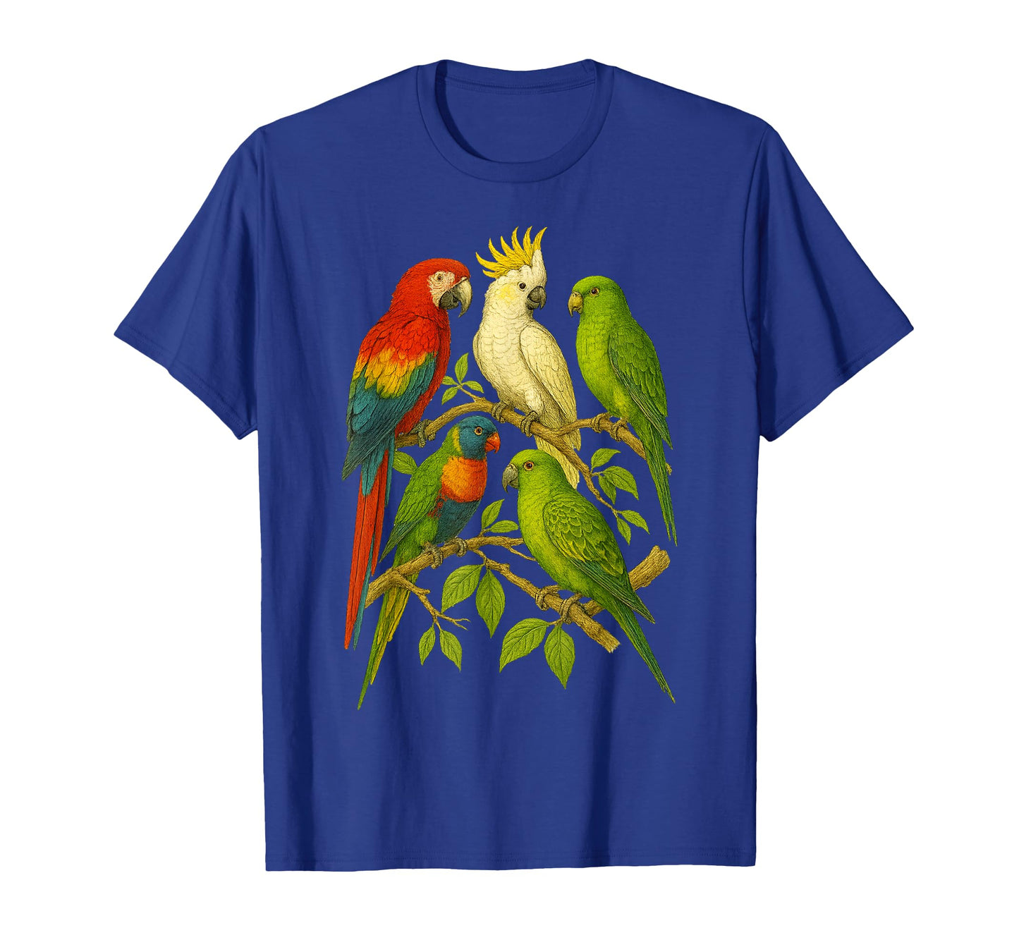 Vintage Tropical Parrots Exotic Birds Nature T-Shirt