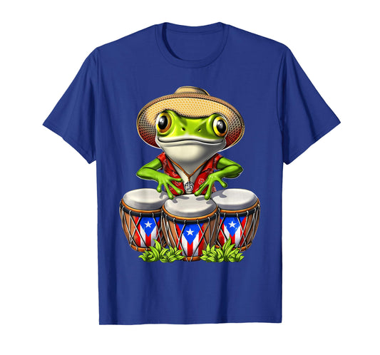 Puerto Rico Coqui Frog Boricua Puerto Rican Flag Taino T-Shirt