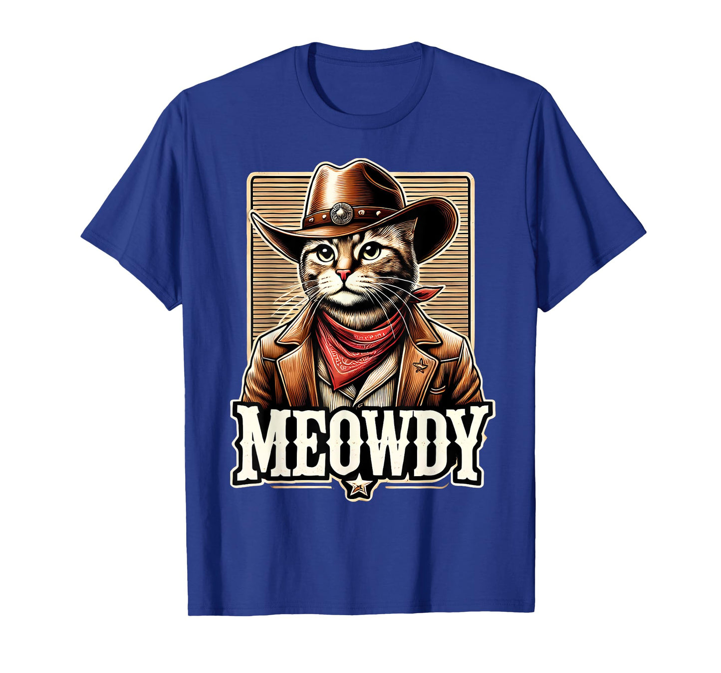 Meowdy Cat Cowboy Cowgirl Meow Howdy Halloween Costume T-Shirt