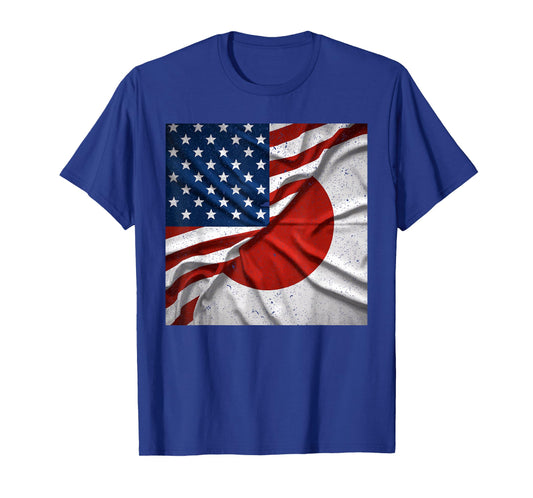 Half Japanese Half American USA Flag Japan America T-Shirt