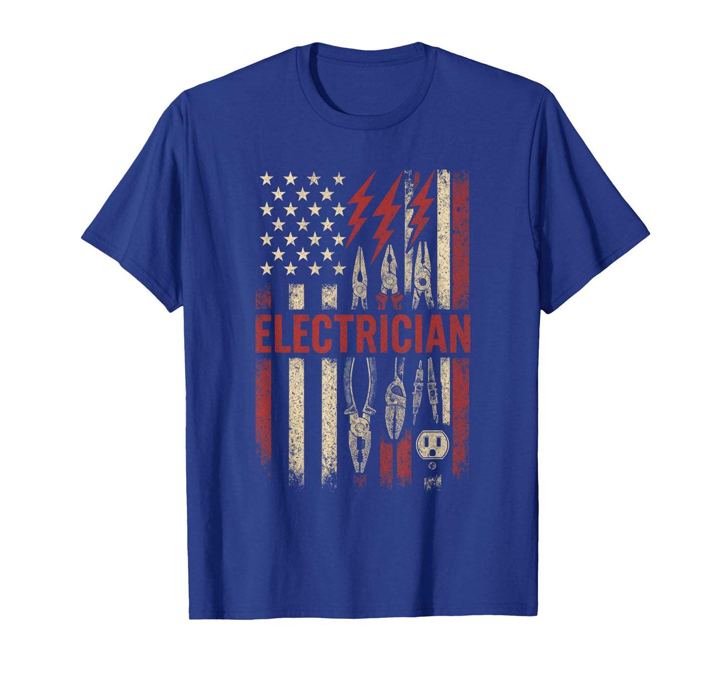 Electrician - Funny Humor Tools Patriotism T-Shirt
