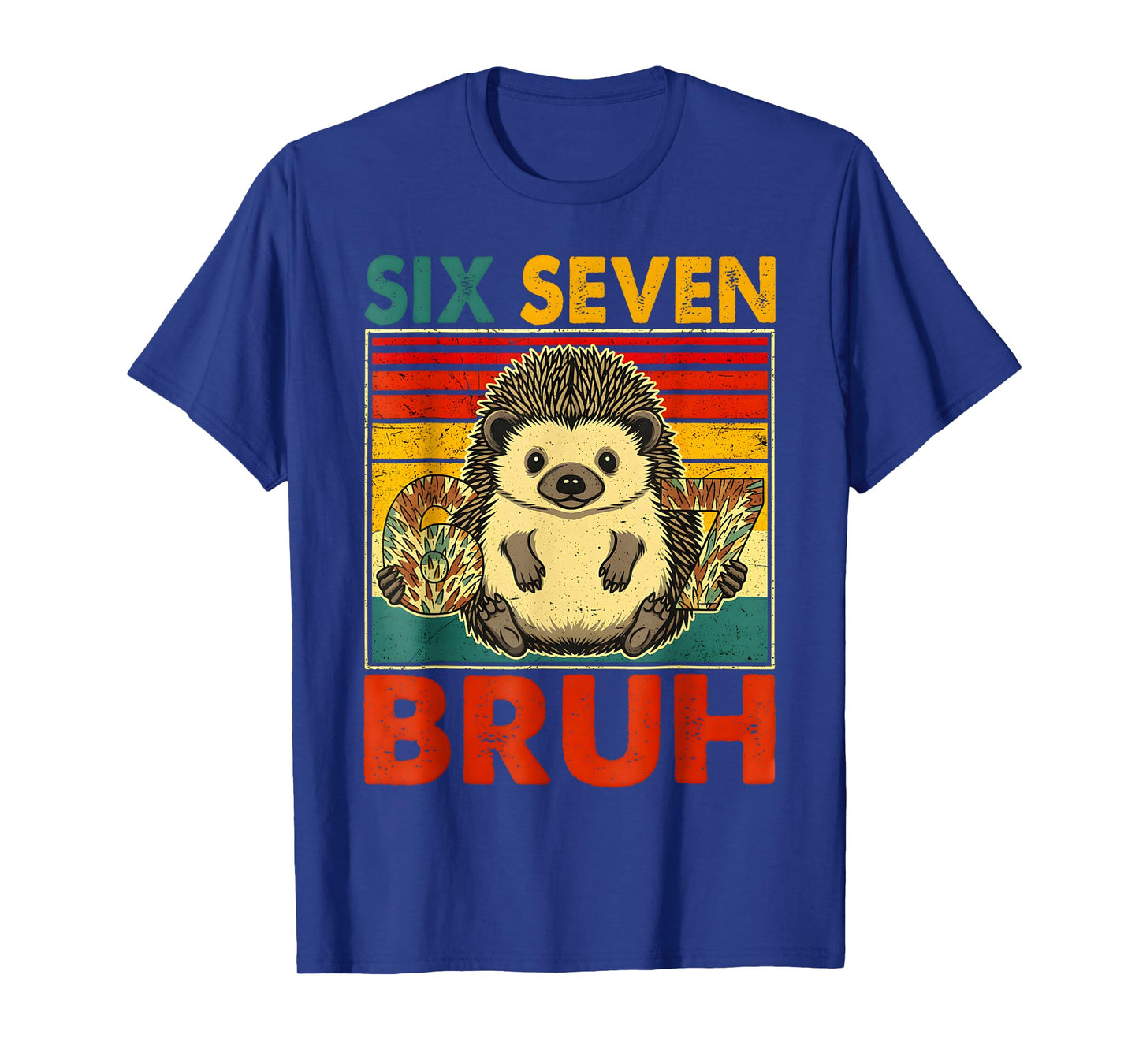 67 Meme Hedgehog Funny Six Seven Bruh Hedgehog for Kids Boys T-Shirt