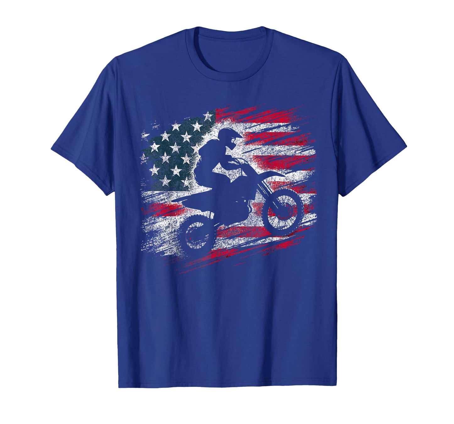 Motocross USA Dirt Bike American Flag T-Shirt