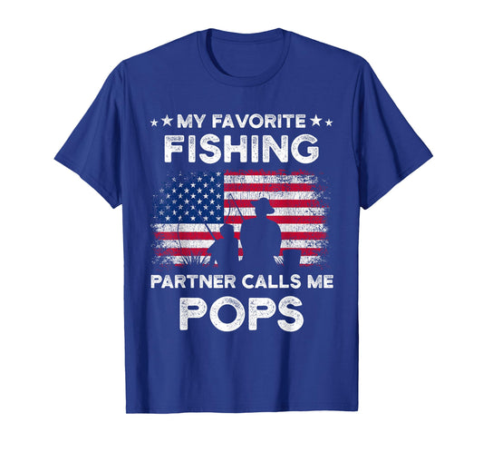 My Favorite Fishing Partner Calls Me Pops Fishing Buddy T-Shirt