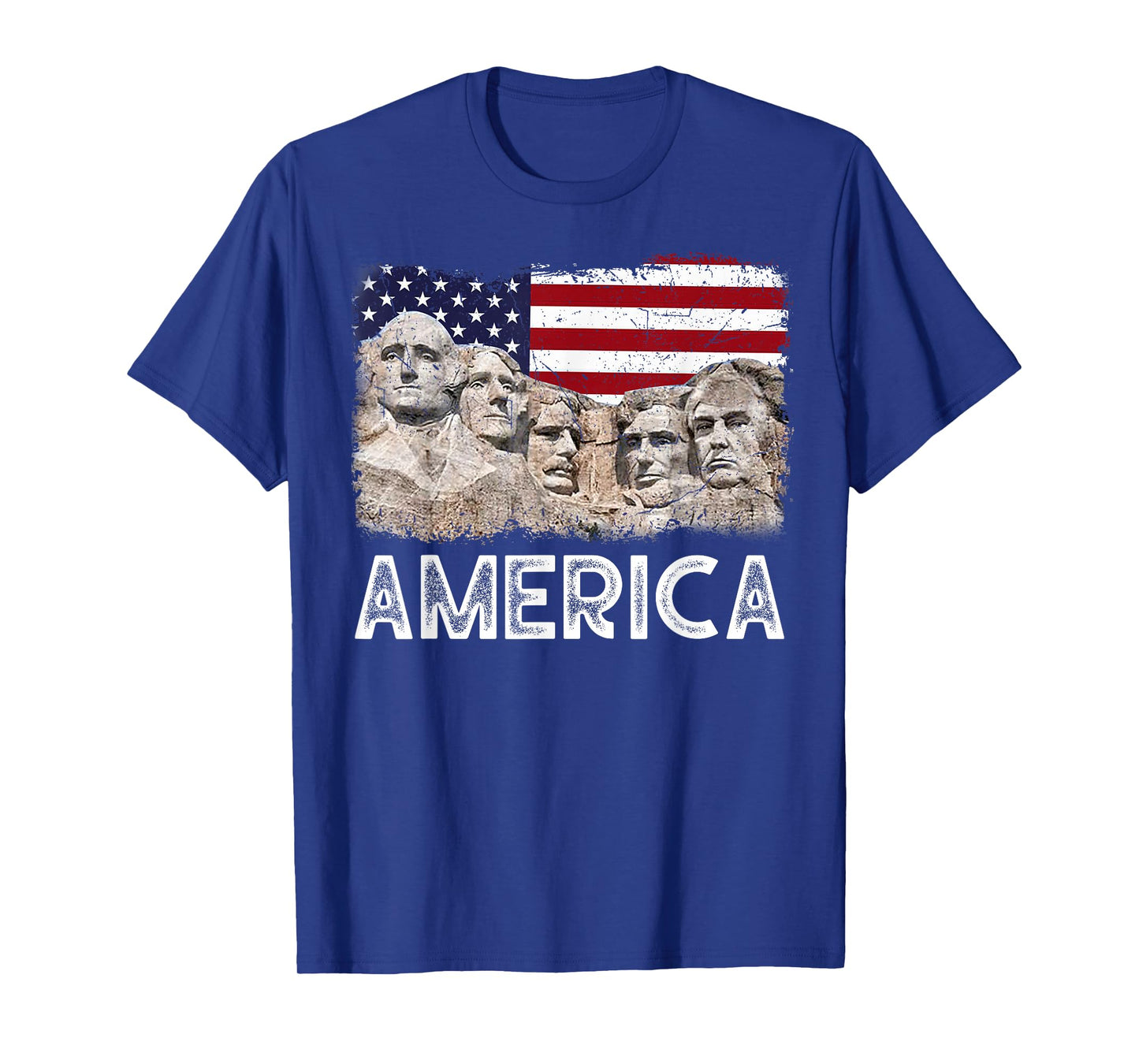 Trump President 45th Rushmore Mount American Flag 4th July T-Shirt