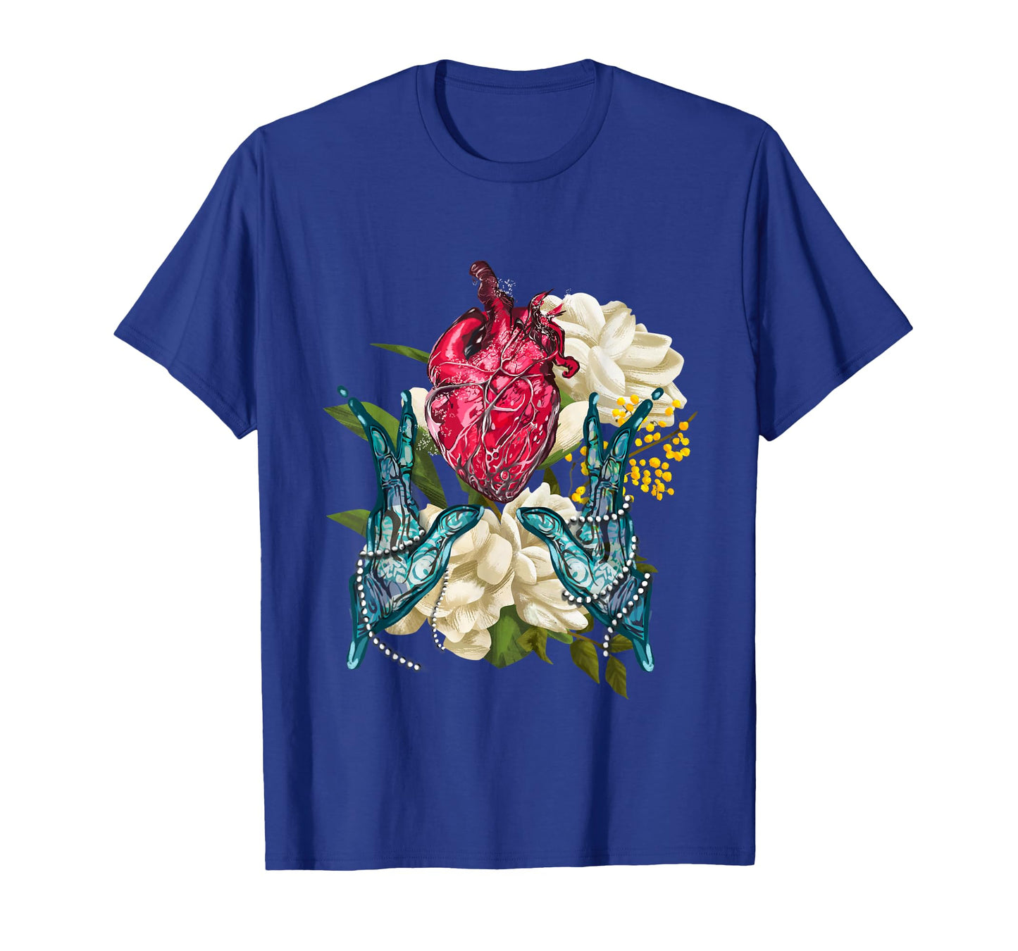 Anatomical Heart And Flowers Doctor Valentine T-Shirt