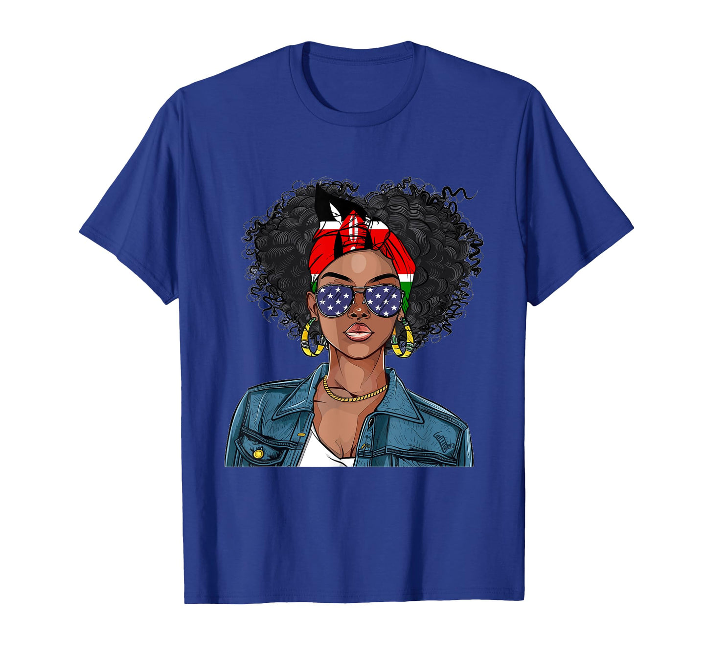 Kenyan Flag Souvenirs Woman American Dress Girl Kenya T-Shirt