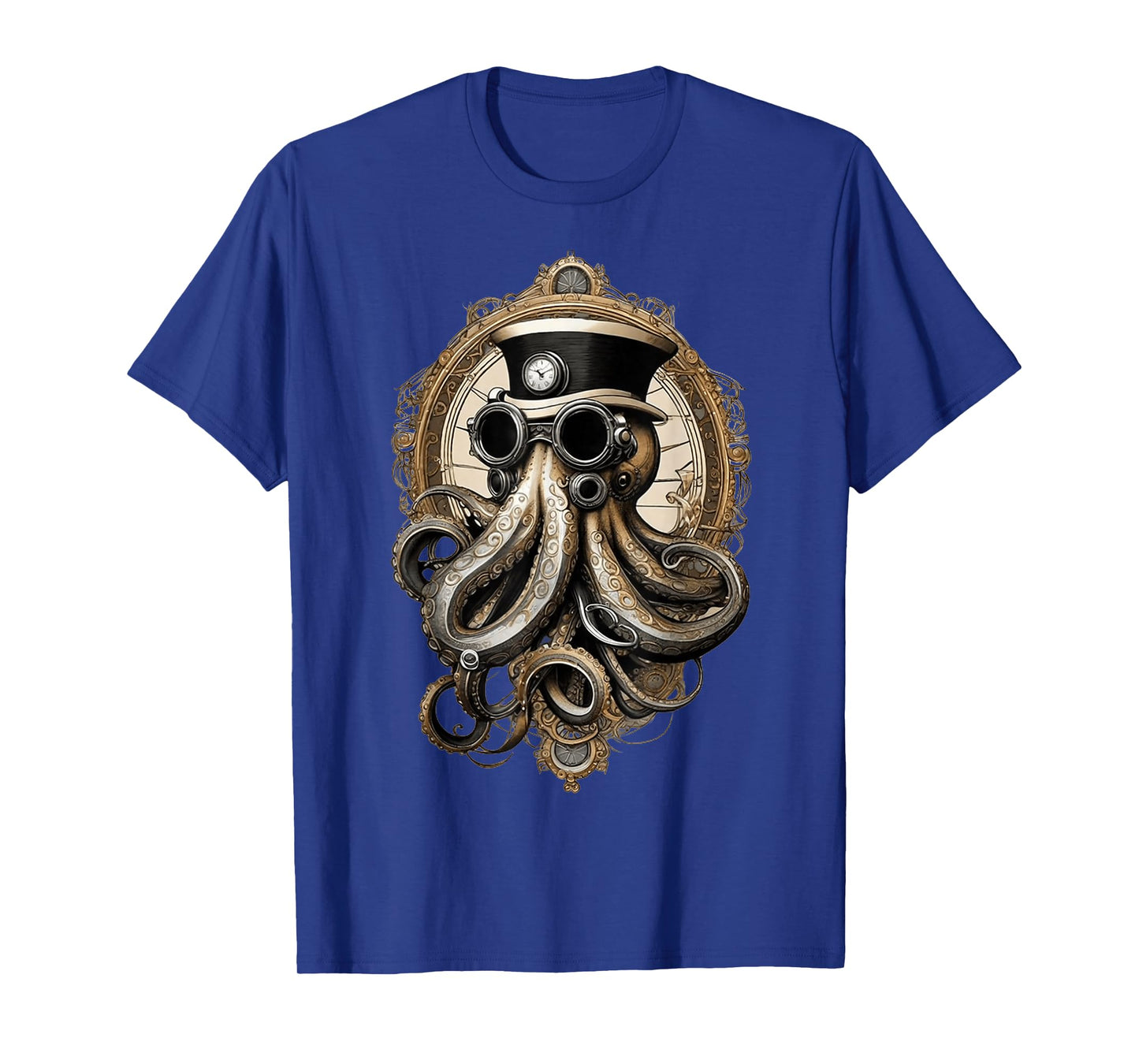 Classic Steampunk Octopus Retro Vintage Funky Fun Graphic T-Shirt