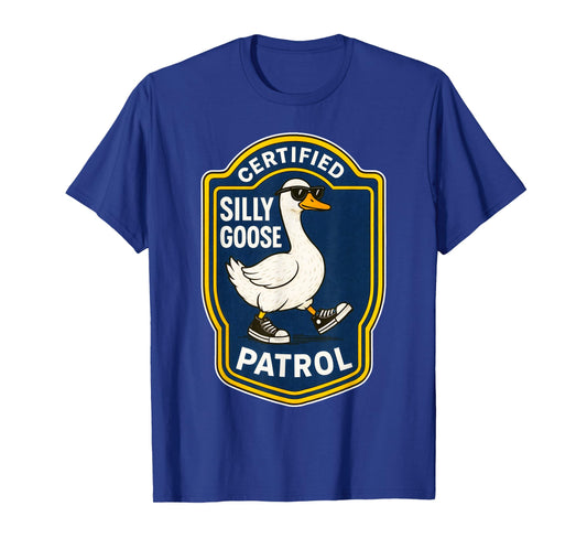 Certified Silly Goose Patrol Funny Meme Retro T-Shirt