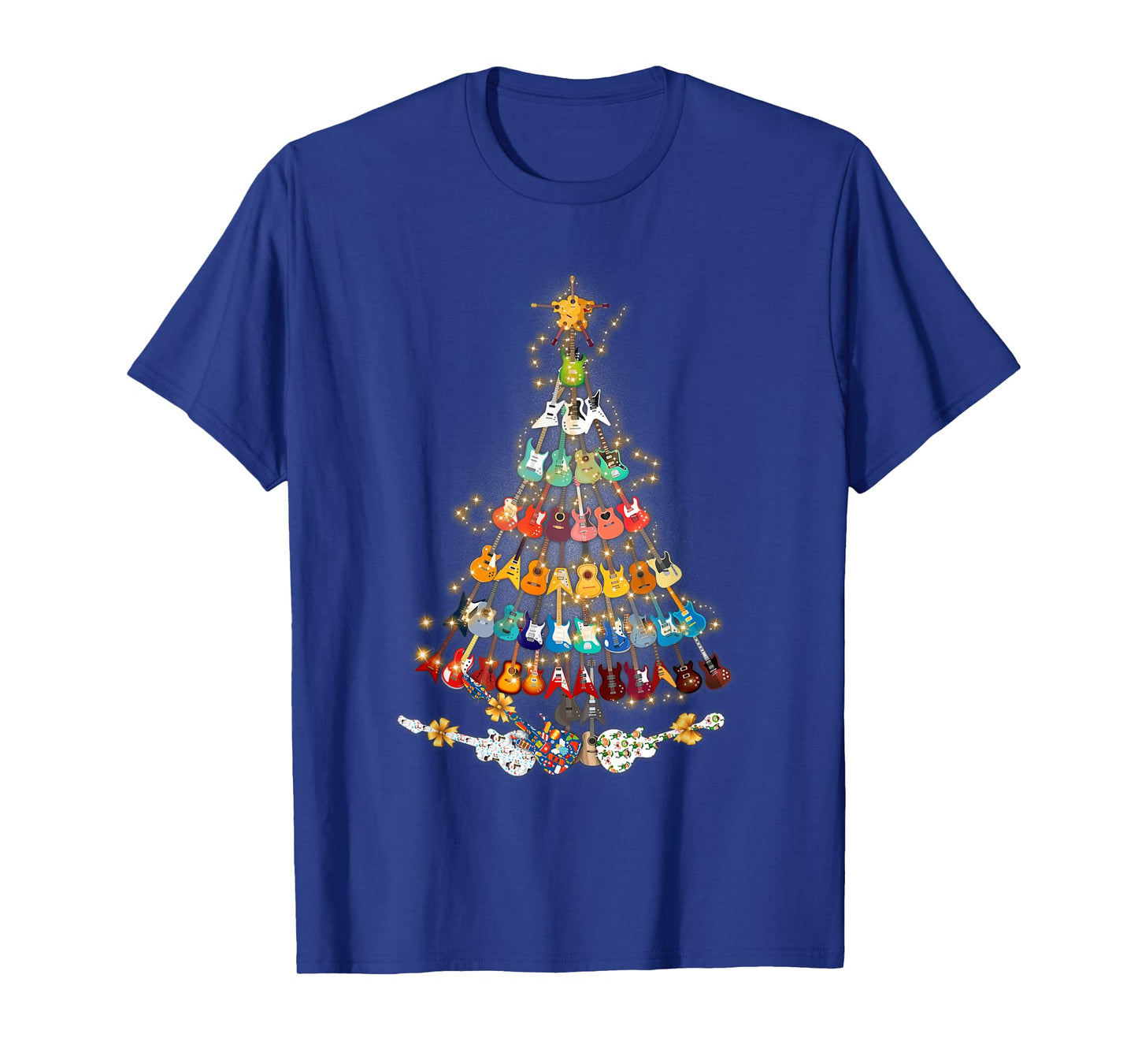Christmas Guitar Tree - Xmas Guitarist Musician Gift T-shirt T-Shirt