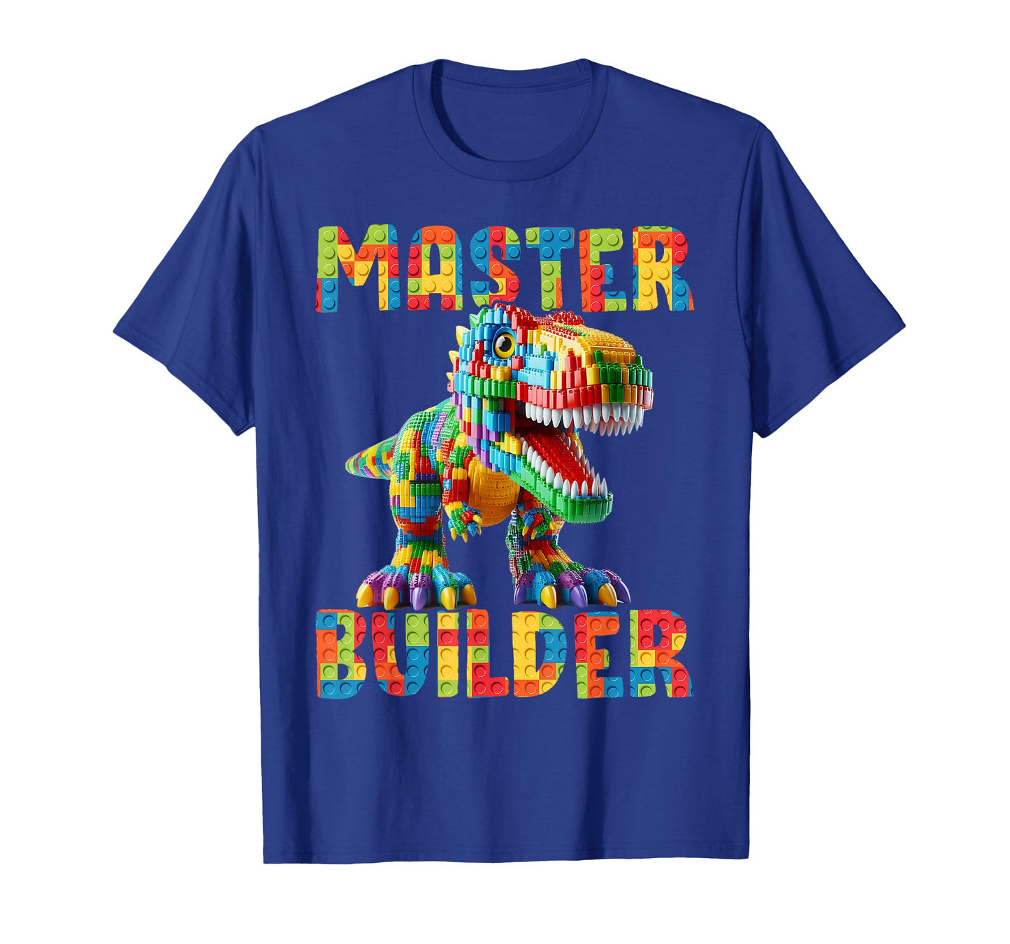 Master Builder Dino Bricks Blocks Play Toys T-Rex Dinosaur T-Shirt