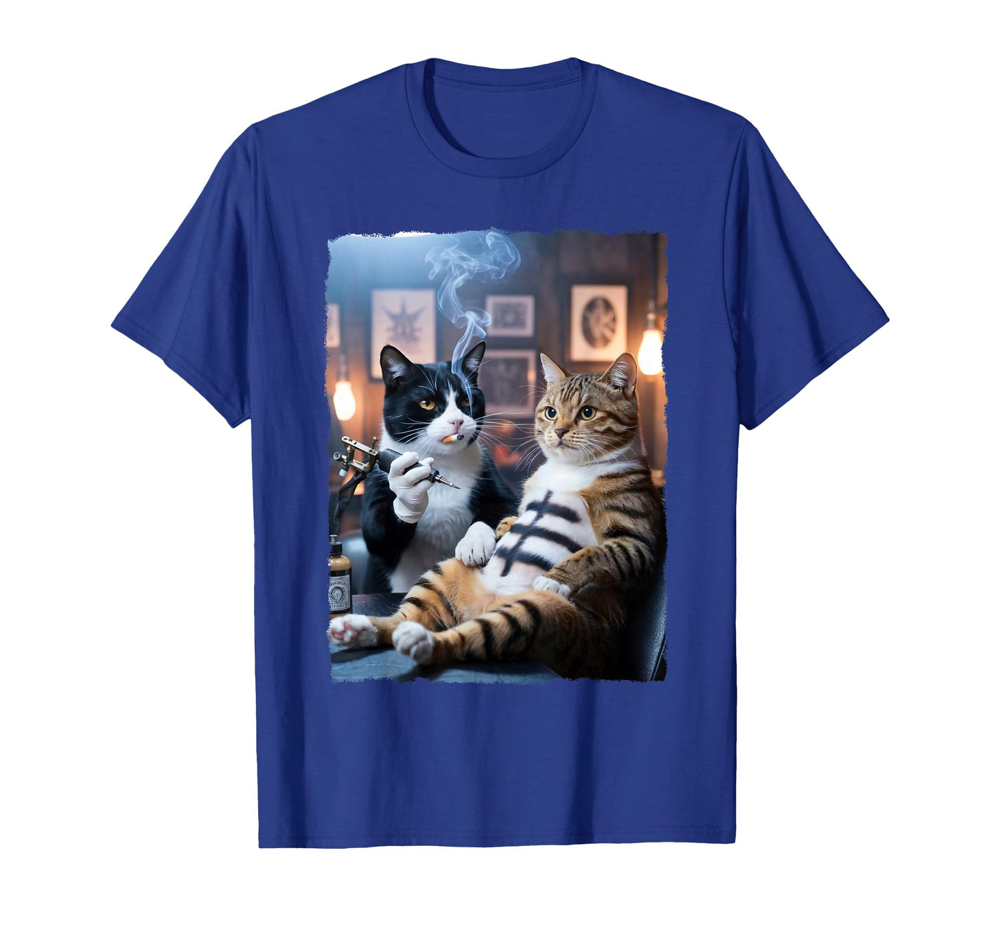 Cat Tattooing Cat Funny Meme Inked Kitty Humor Tattoo Artist T-Shirt