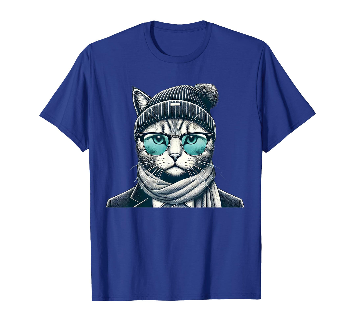 Funny stylish cat wearing glasses, Cat Lover, Animal Lover T-Shirt