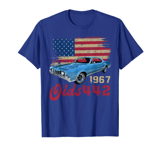 Jersey Style Olds 442 67 1967 Loves Old School Muscle Cars T-Shirt