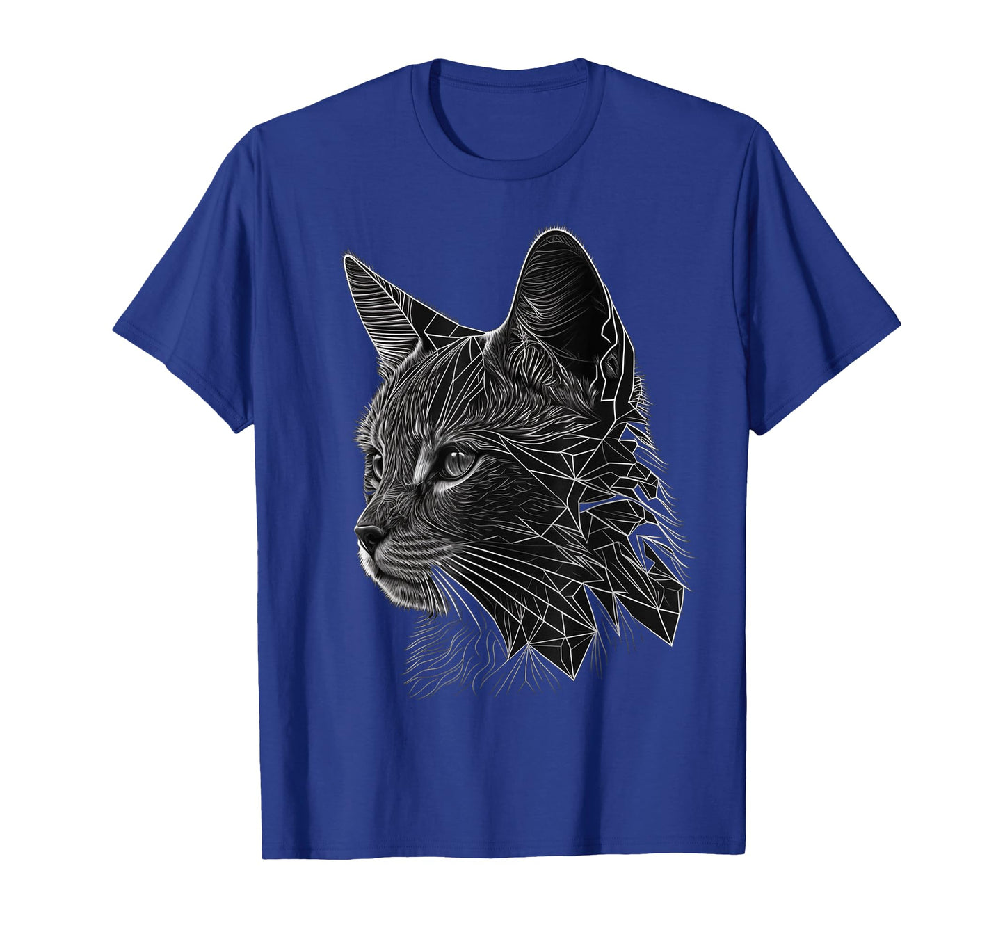 Cat Polygon Animal Geometric Art Cat T-Shirt