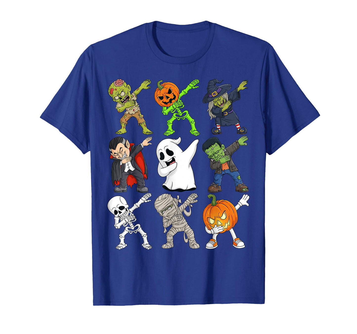 Dabbing Halloween Skeleton Zombie Scary Pumpkin Vampire Boys T-Shirt