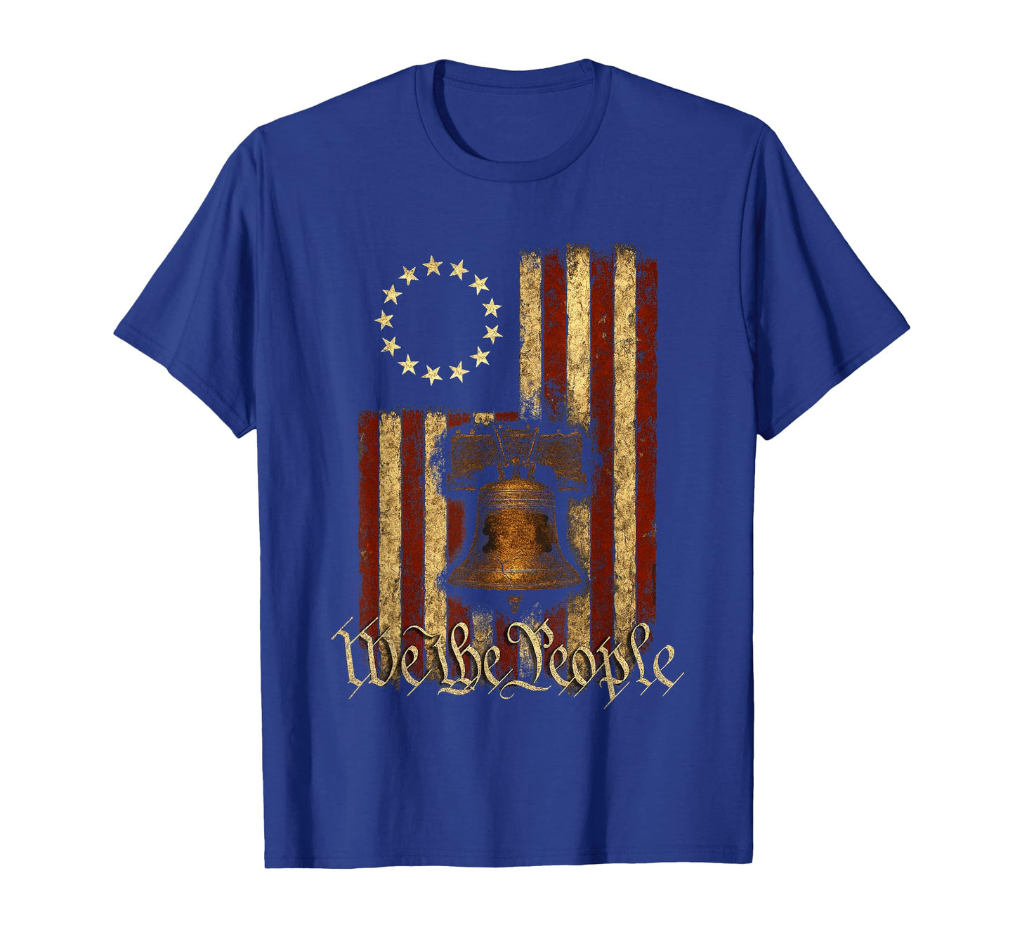 Patriotic USA Betsy Ross Flag Liberty Bell We The People T-Shirt