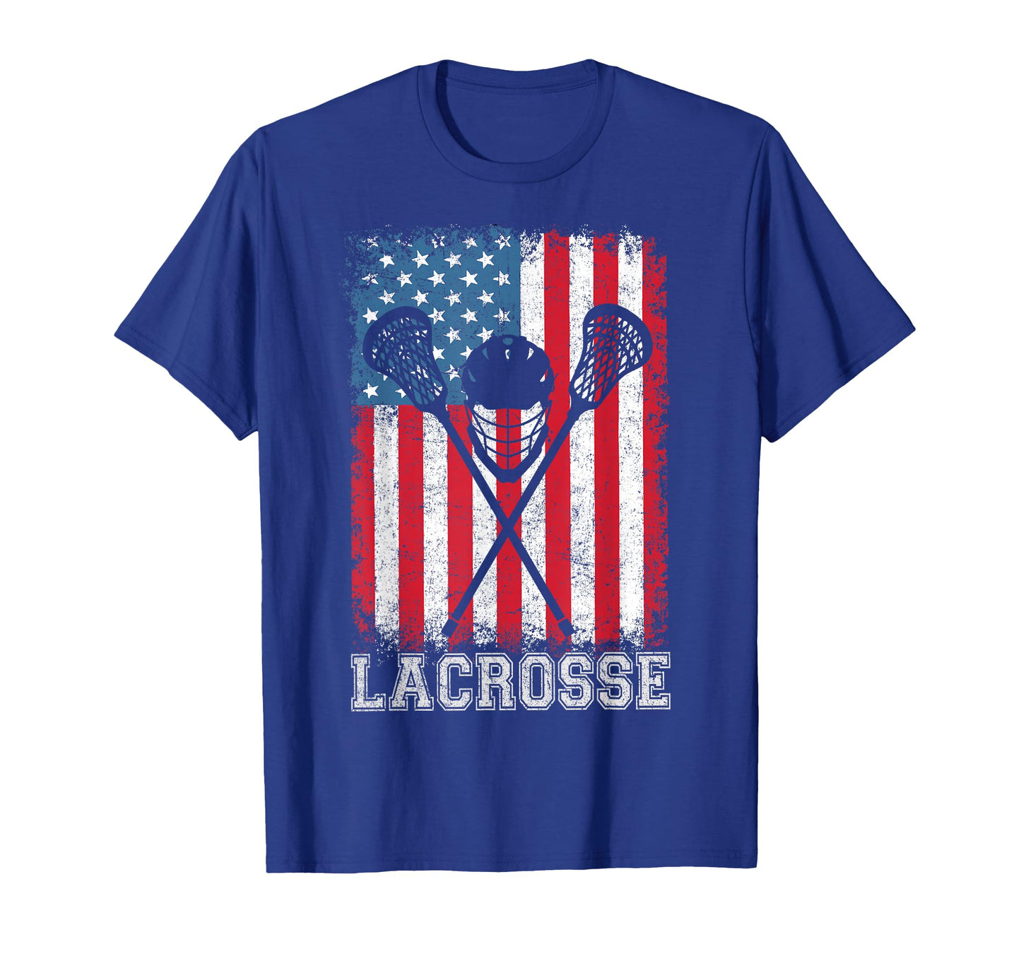 Lacrosse American Flag Lax Helmet Sticks 4th Of July Gifts T-Shirt