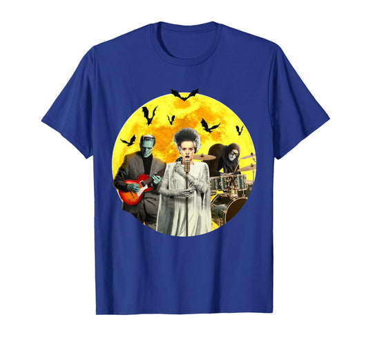 Frankenguitar Frankenstein with Bride & Igor Halloween Band T-Shirt