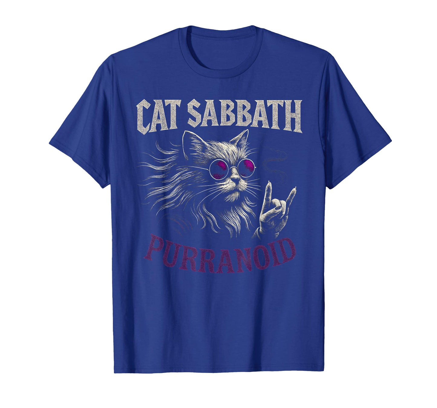 Cat Sabbath Purranoid - Funny Rock Cat T-Shirt