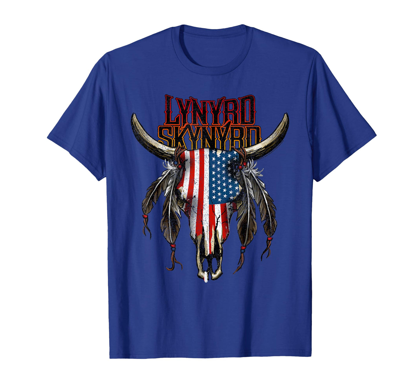 Lynyrd Skynyrd Steer Skull USA Southern Rock Festival Gifts T-Shirt