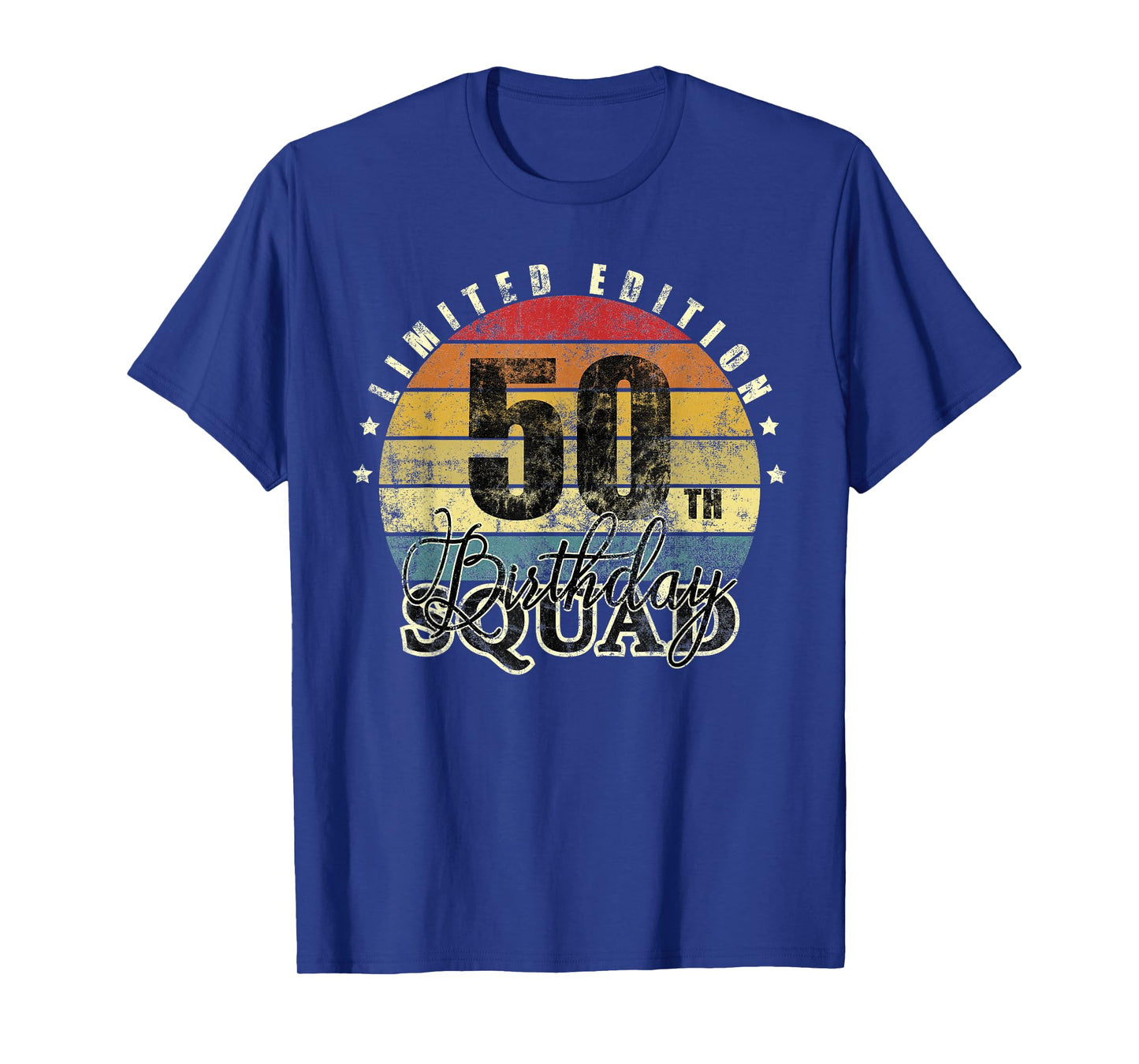 50 Year Old Birthday Squad Tee Vintage 50th Party Matching T-Shirt