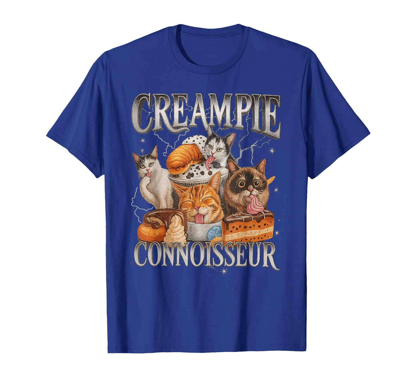 Creampie Connoisseur Raunchy Funny Cat Meme Adult Humor T-Shirt