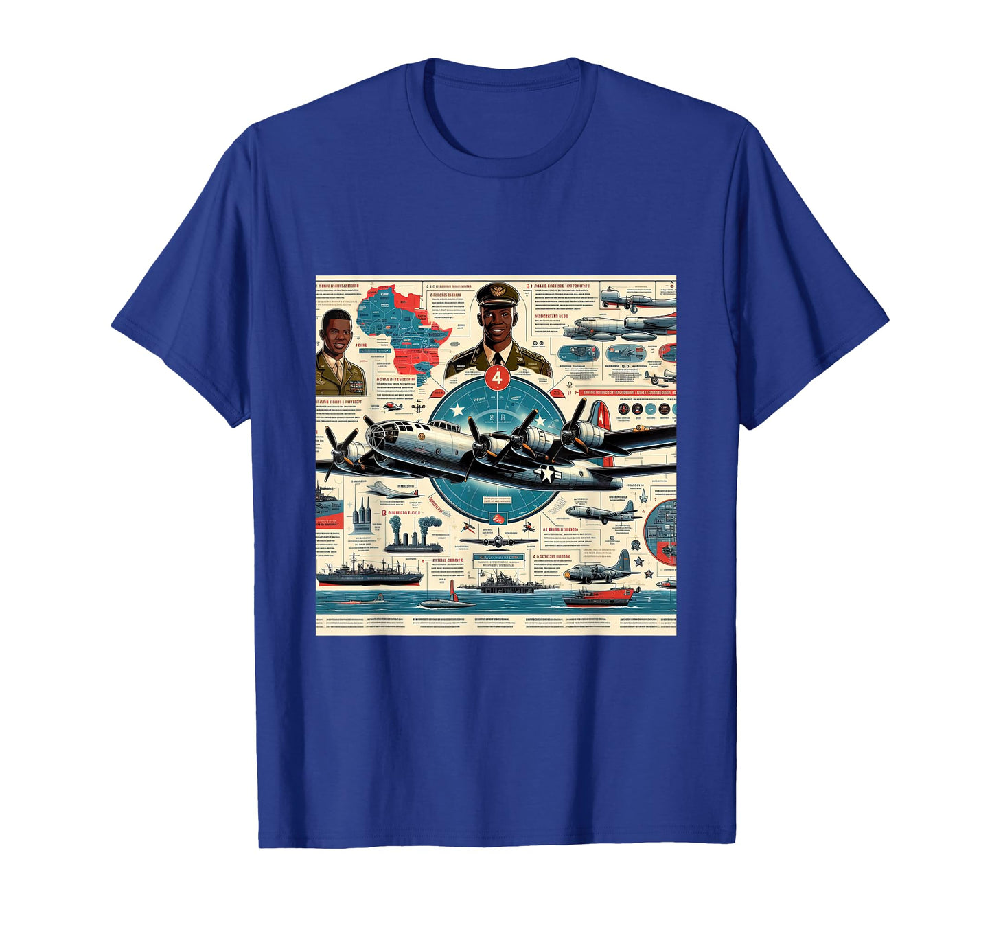 B29 Superfortress WW2 Warplane Airplane Infographics T-Shirt