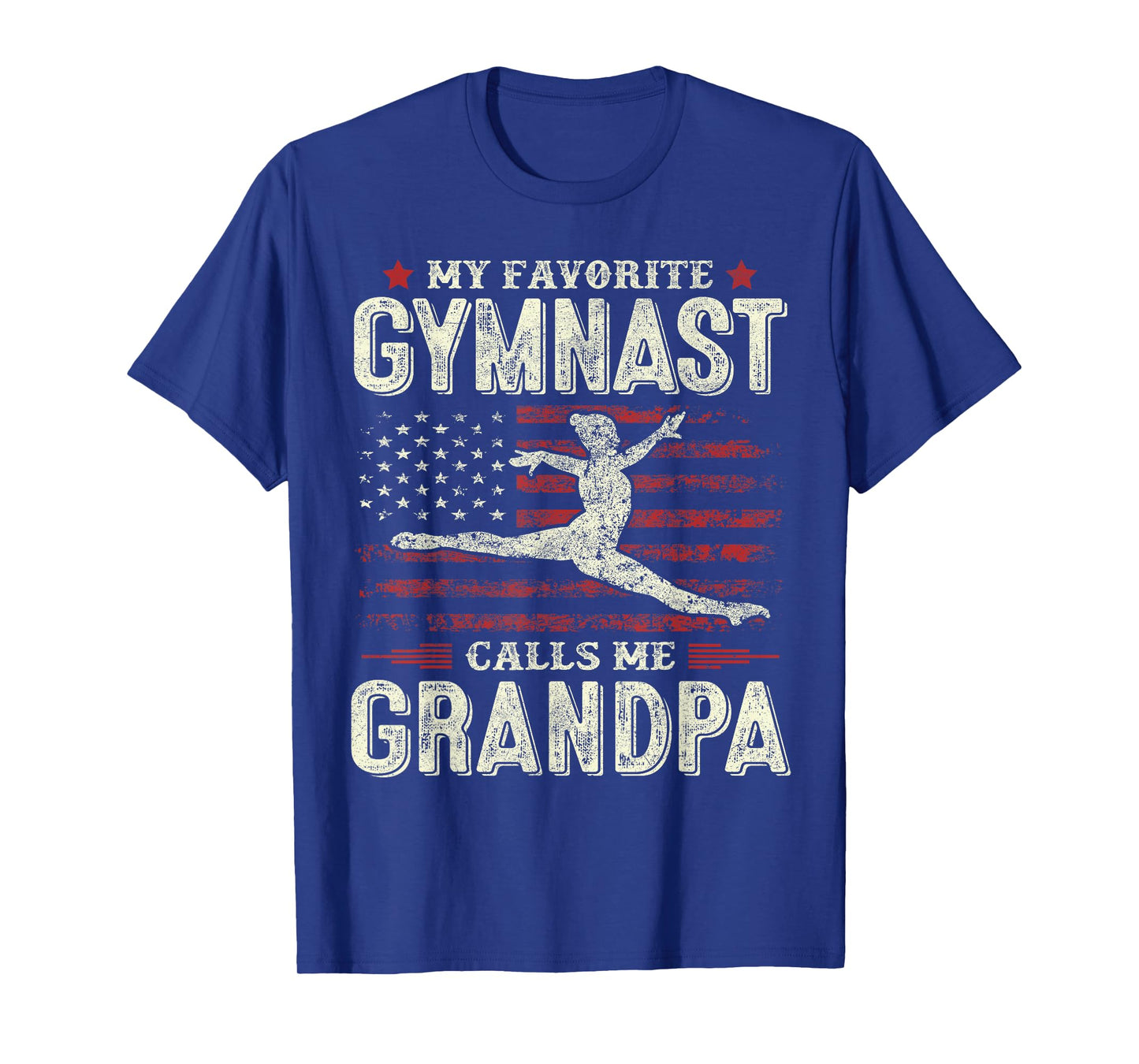 My Favorite Gymnast Calls Me Grandpa Gymnastics Fathers Day T-Shirt