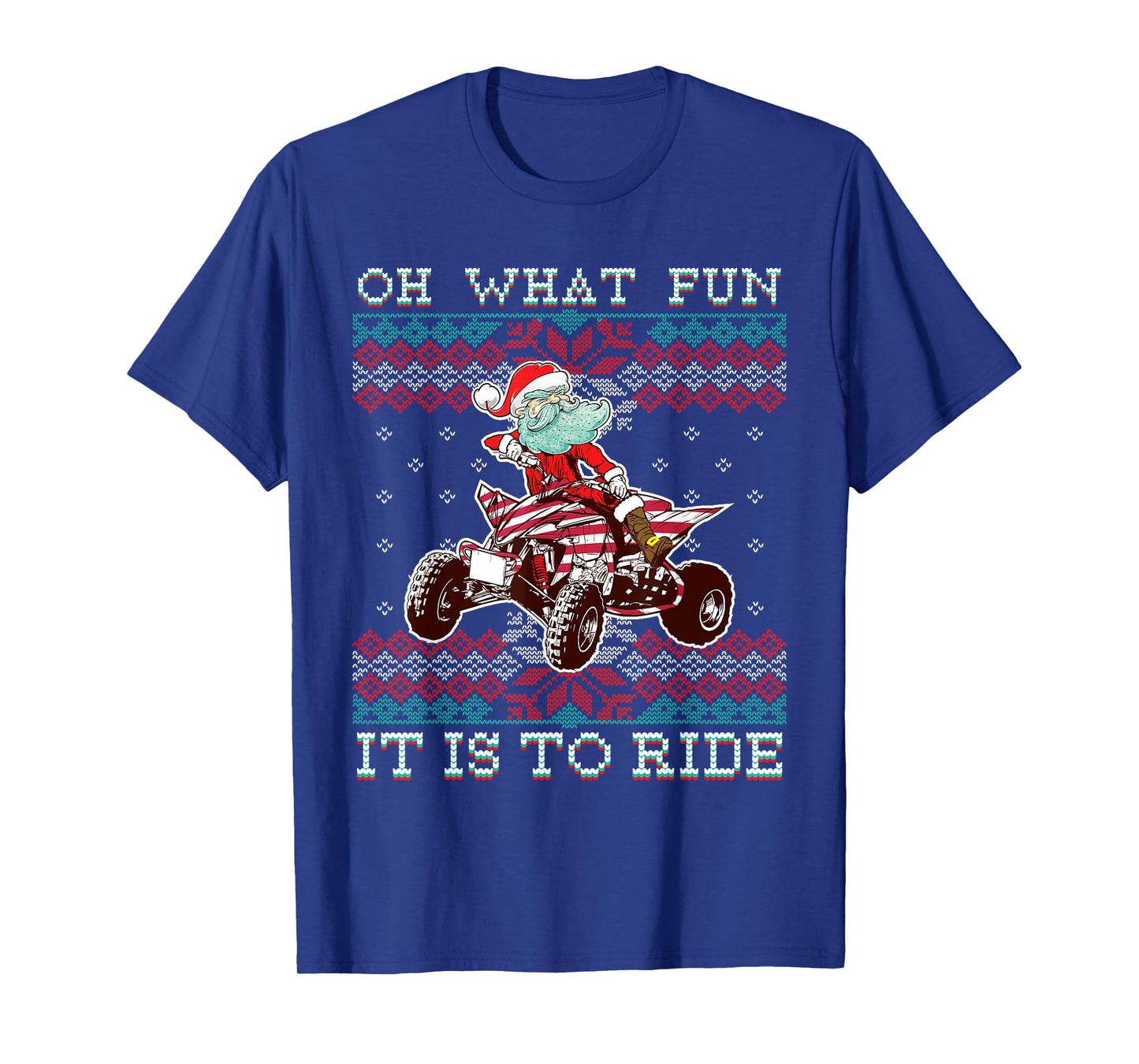 Christmas All-Terrain Vehicles Santa Claus Four-Wheeler ATV T-Shirt
