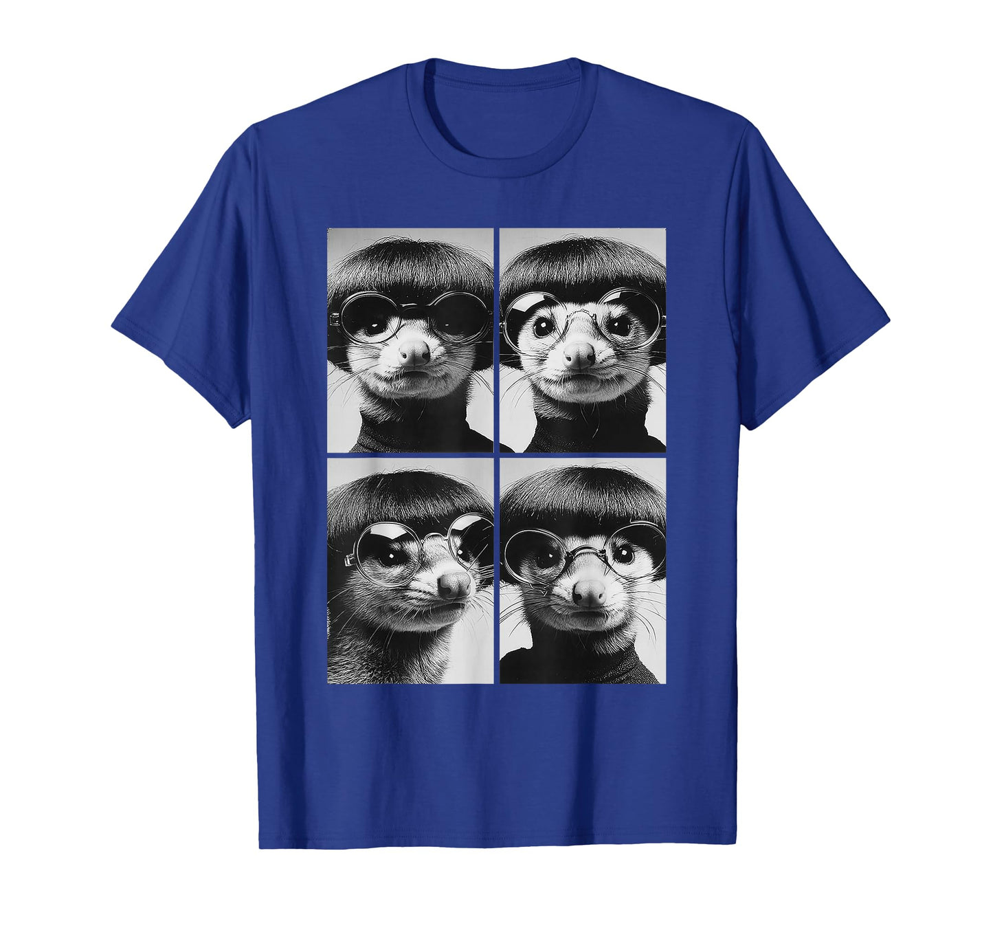 Funny Opossums with Sunglasses Forest Animals Bob Haircut T-Shirt