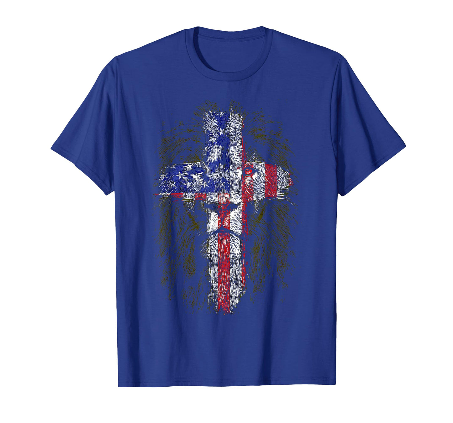 Lion Cross American Flag T-Shirt
