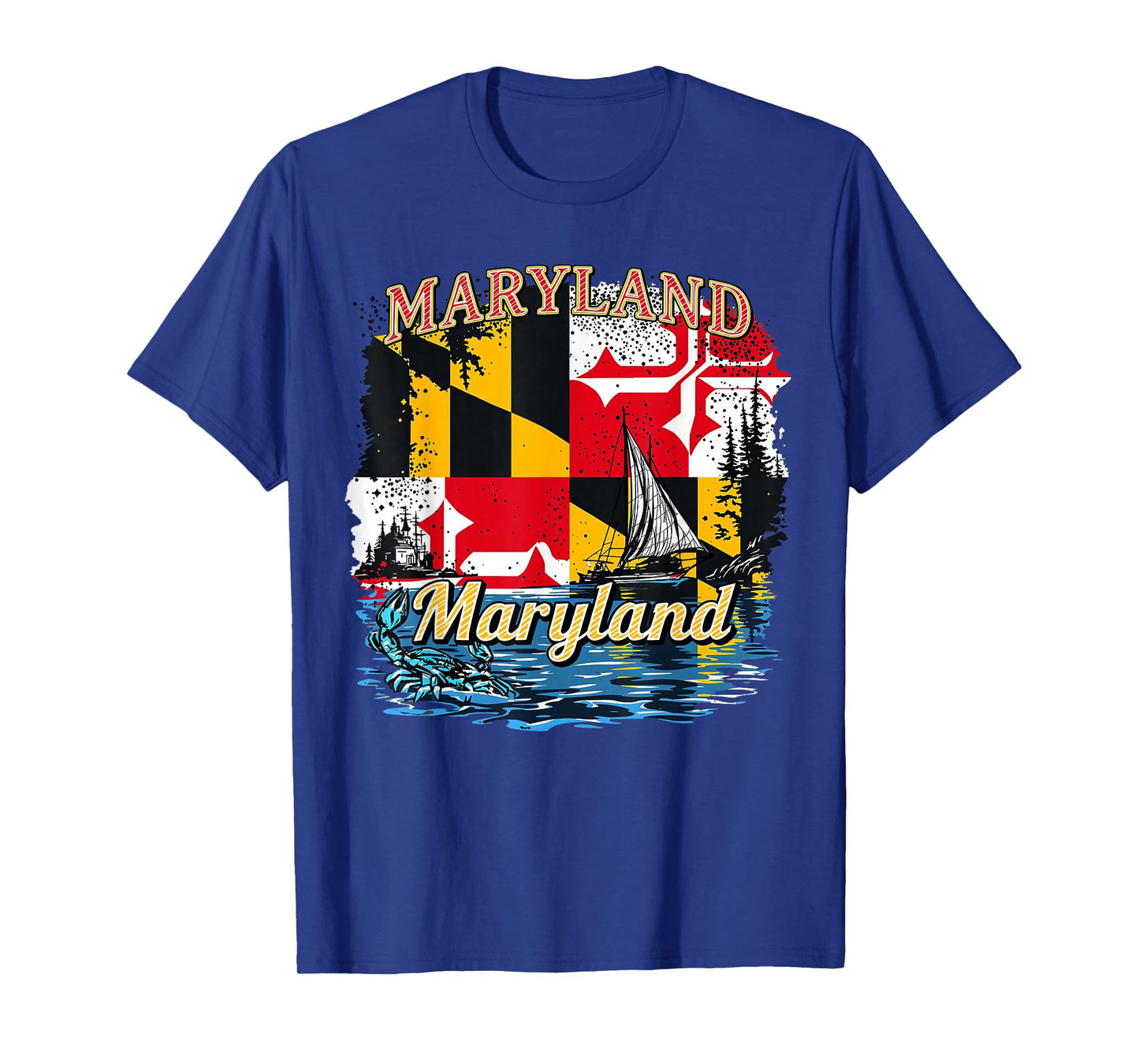 Vintage Maryland MD State Flag Retro T-Shirt
