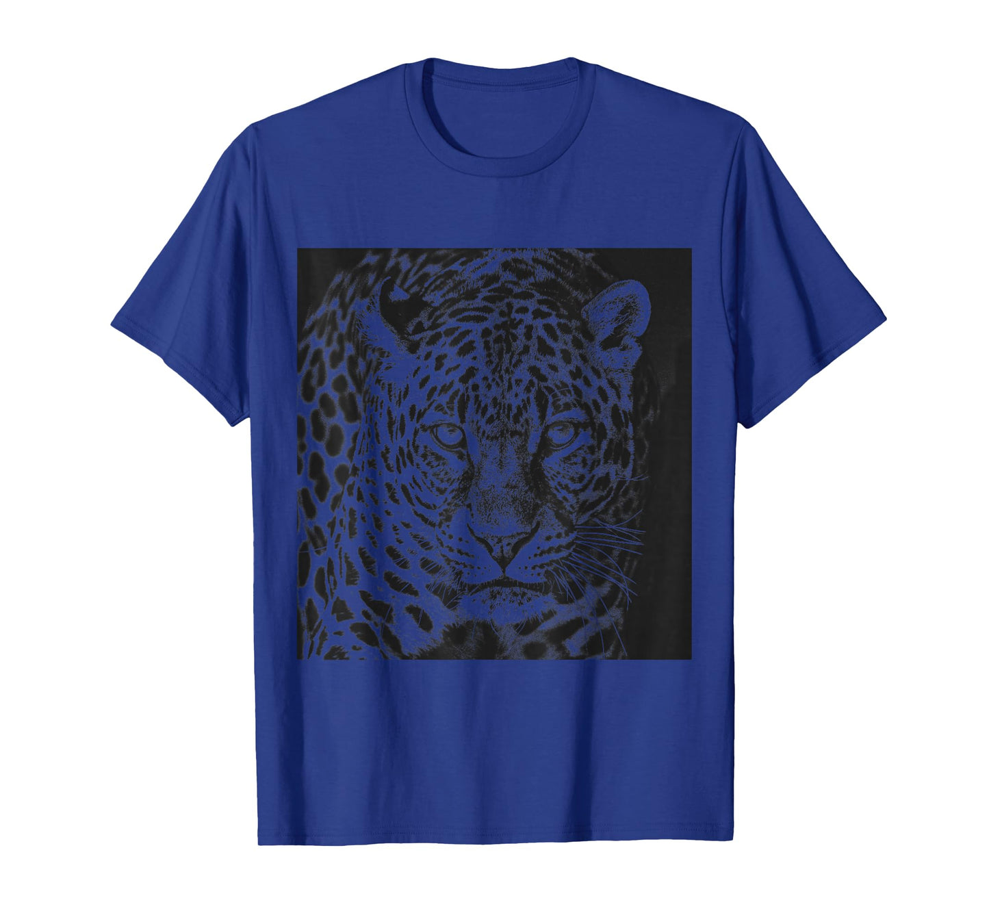 Snow Leopard Cheetah Jaguar Panther Cat Face Black Gift T-Shirt
