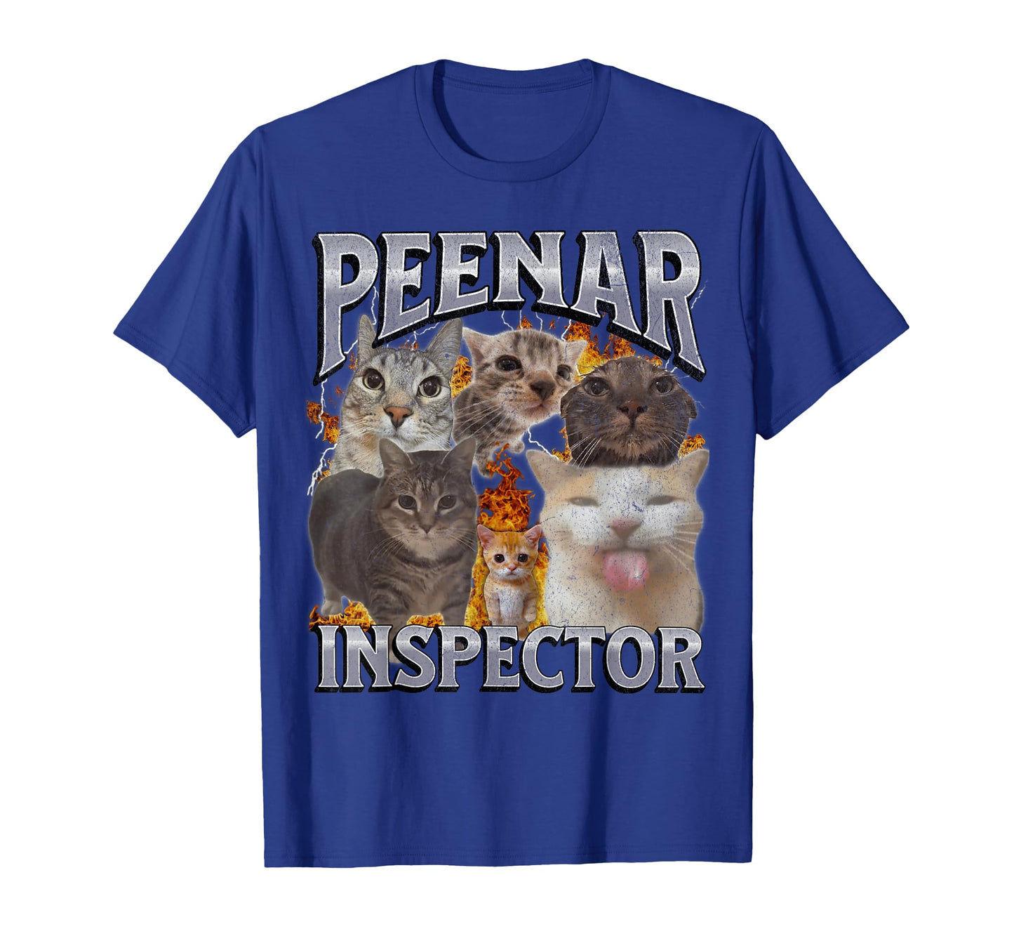 Peenar Inspector Funny Offensive Cat Meme Bootleg Graphic T-Shirt